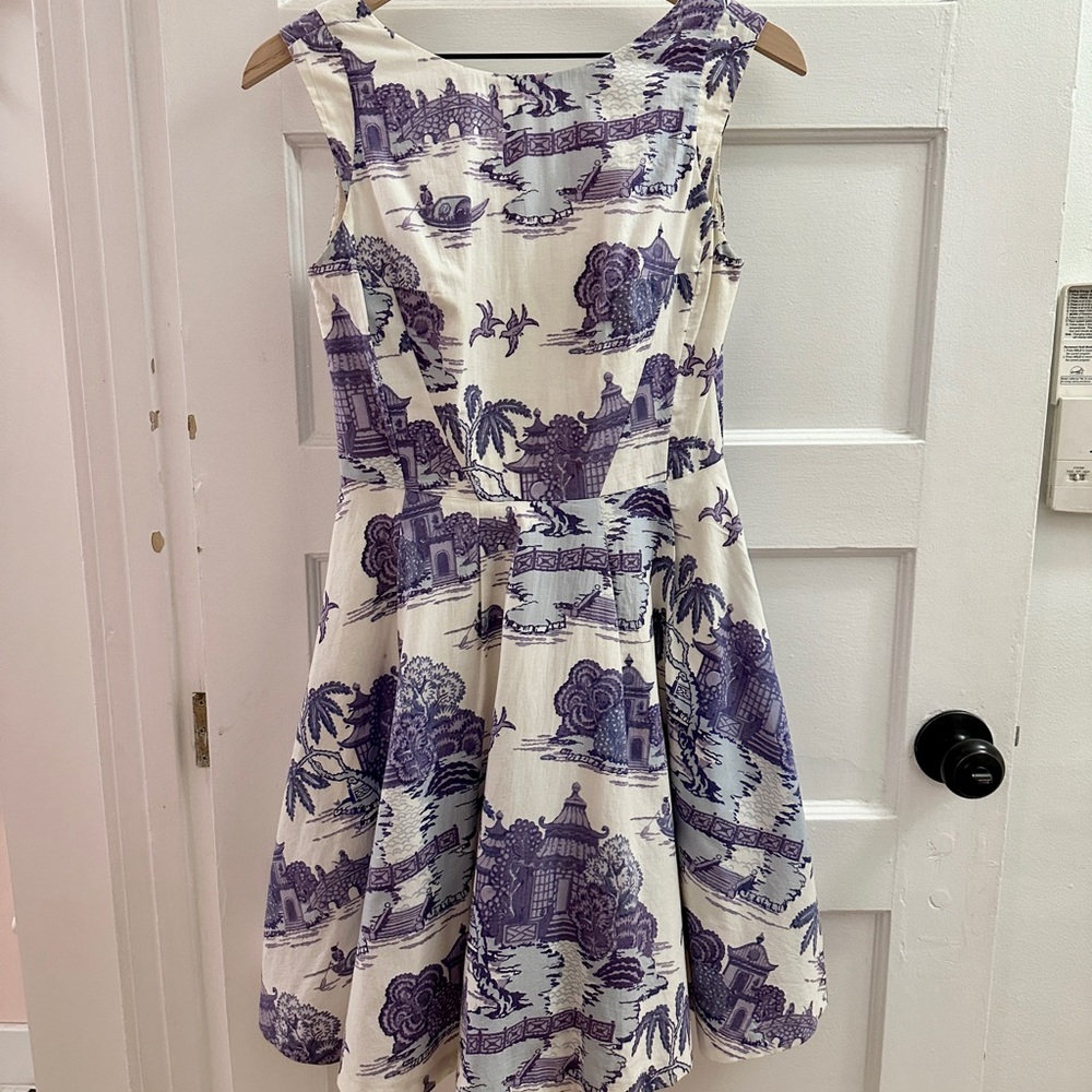 Chinoiserie Print Garden Party Dress